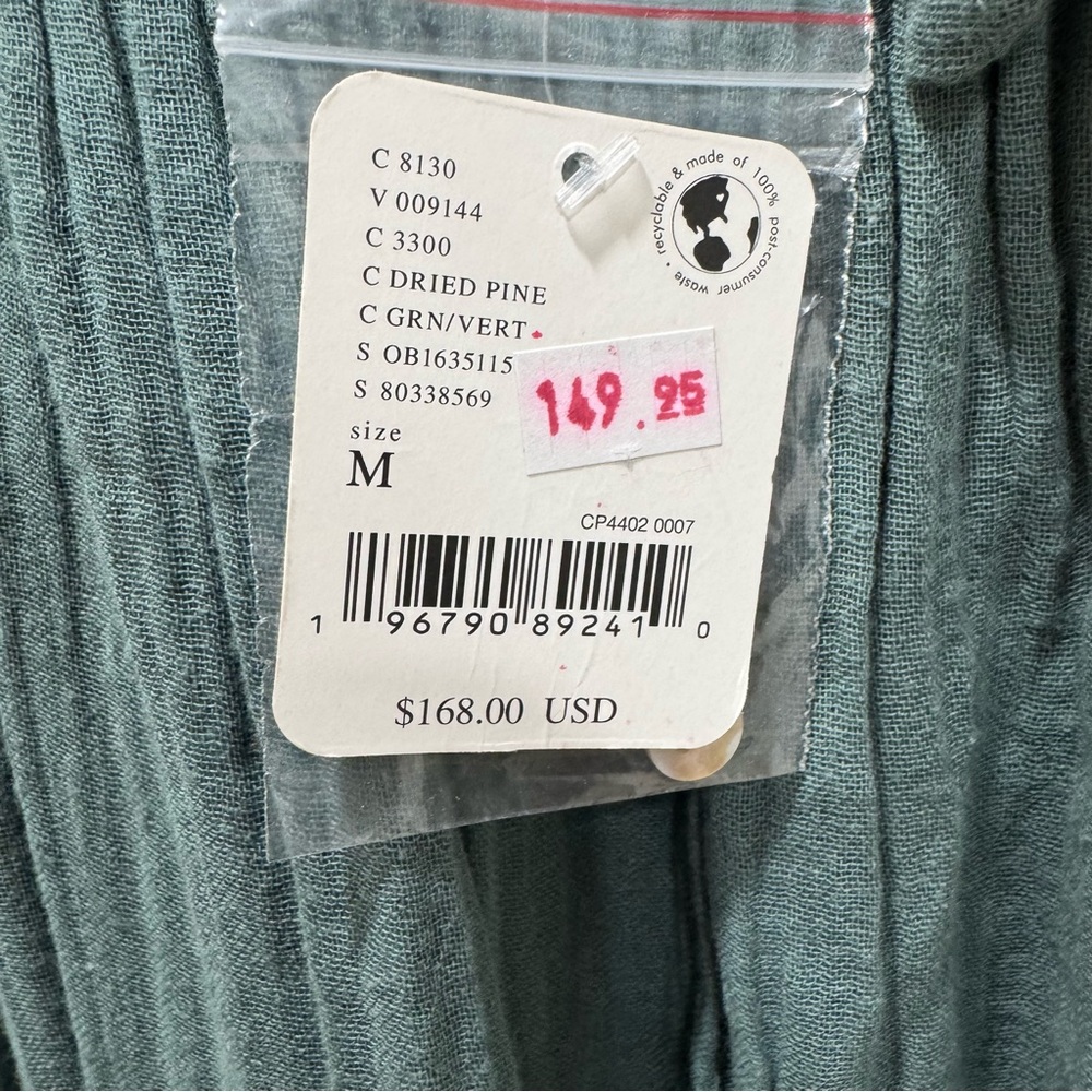 NWT Free People Lovers Lane Maxi Dress Green Blue Embroidered Ruffle Medium - Picture 11 of 13